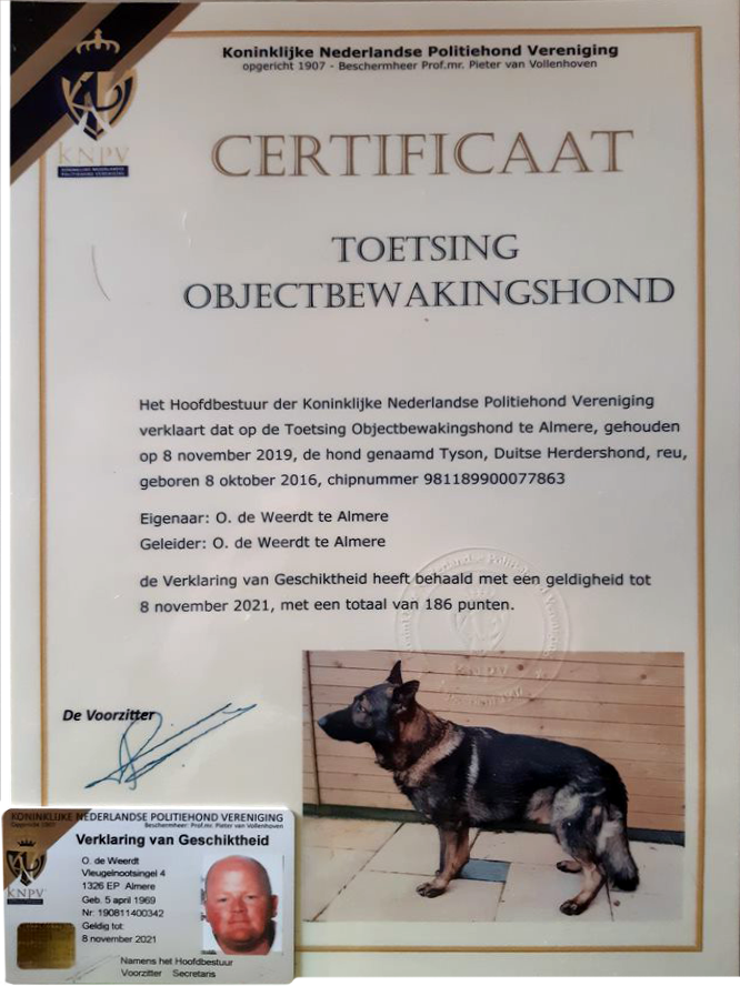 certificaat_koninklijke-nederlandse_politiehondvereniging